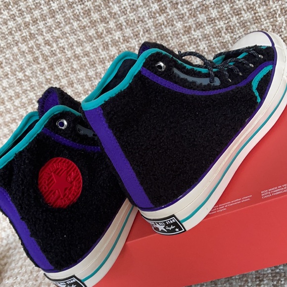 Converse Chuck 70 Hi Black/Court Purple/Egret Men’s - Picture 15 of 16